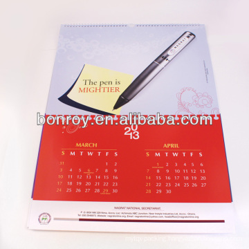 High quality custom printed new design wall calendar